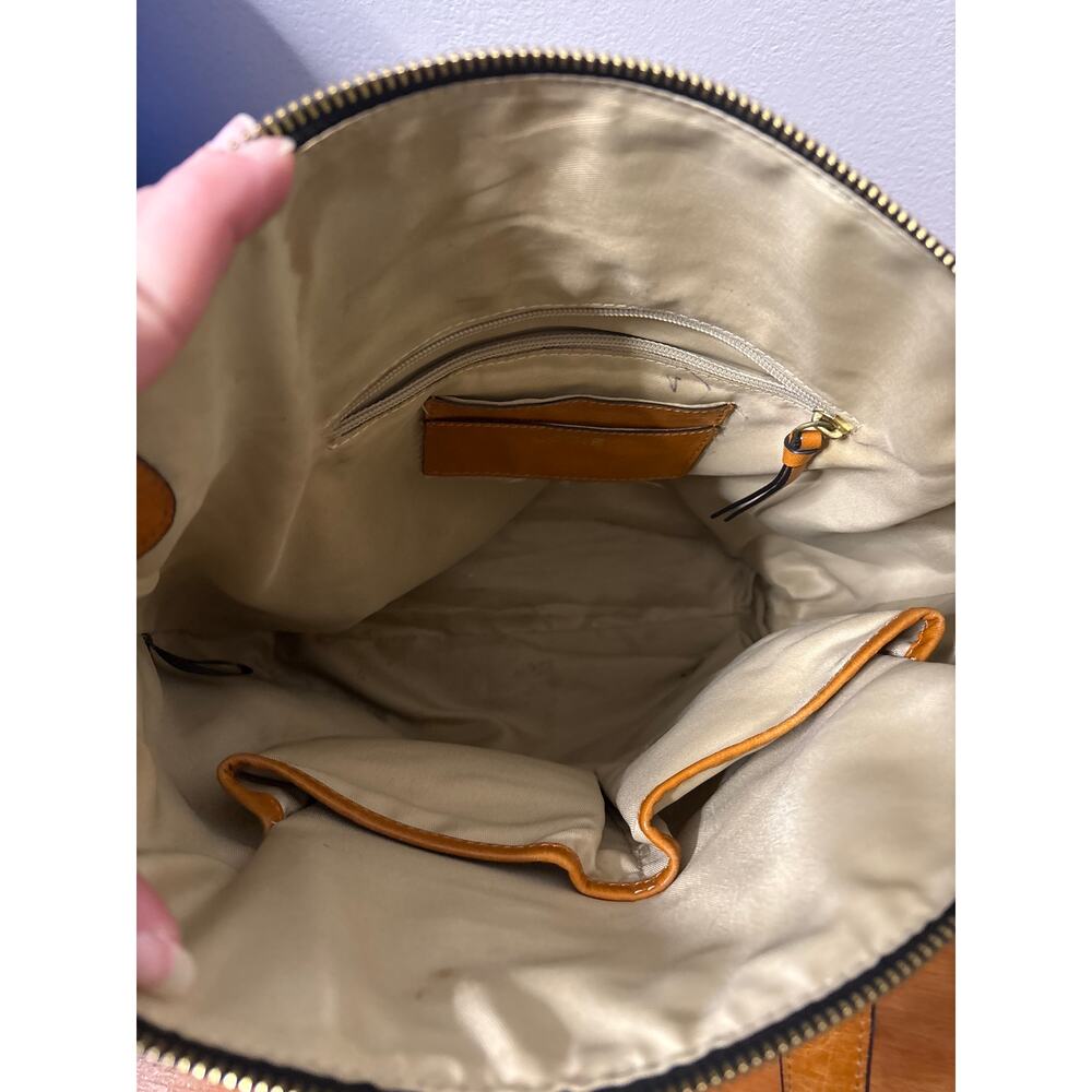 LODIS TAN NATURAL LEATHER Purse Catalina Backpack Medium Size Leather - Picture 8 of 10